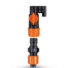 Adaptor aspersor CLICK cu suport de tija 3/4" x 3/4" si robinet - EMY;