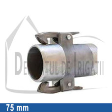 Adaptor pompa aluminiu aripa de ploaie, 75 x 2 1/2" Fe, tata (cu clesti) - EMY;
