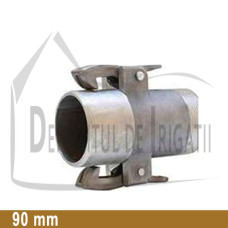 Adaptor pompa aluminiu aripa de ploaie, 90 x 3" Fe, tata (cu clesti) - EMY;