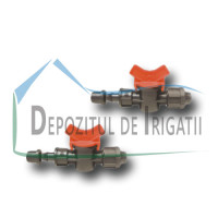Robinet banda picurare, D = 17 mm cu colier de fixare (dubla strangere + garnitura) - PLP;