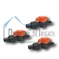 Robinet conector tub - banda picurare PP - 16 x 17 mm;
